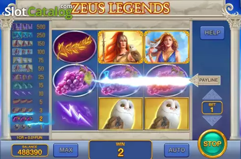 Οθόνη5. Zeus Legends (Pull Tabs) Κουλοχέρης