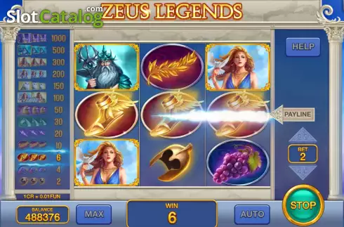 Οθόνη4. Zeus Legends (3x3) Κουλοχέρης