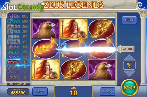 Οθόνη5. Zeus Legends (3x3) Κουλοχέρης