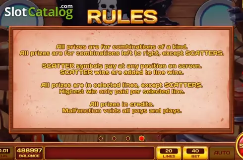 Οθόνη9. Pirate Treasure Cove Κουλοχέρης