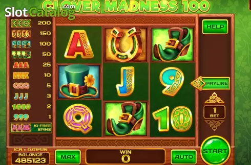 Οθόνη3. Clover Madness 100 (Reel Respin) Κουλοχέρης 