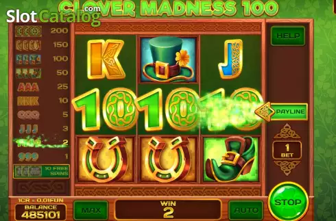 Οθόνη4. Clover Madness 100 (Reel Respin) Κουλοχέρης 