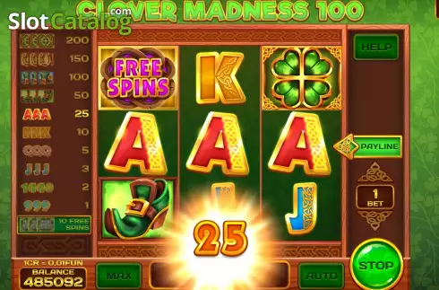 Οθόνη5. Clover Madness 100 (Reel Respin) Κουλοχέρης 