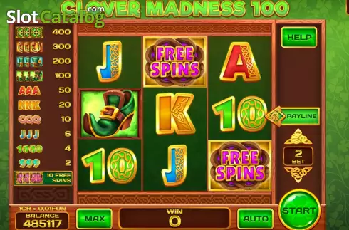 Οθόνη2. Clover Madness 100 (Pull Tabs) Κουλοχέρης 