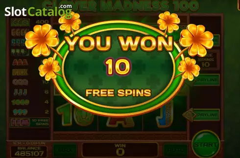 Οθόνη5. Clover Madness 100 (Pull Tabs) Κουλοχέρης 