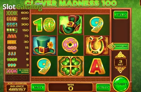 Οθόνη3. Clover Madness 100 (3x3) Κουλοχέρης