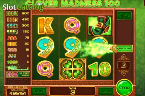 Οθόνη4. Clover Madness 100 (3x3) Κουλοχέρης