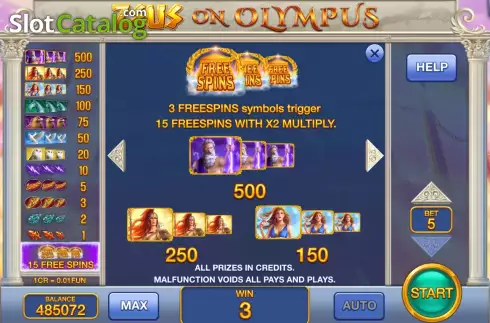 Οθόνη5. Zeus on Olympus (Pull Tabs) Κουλοχέρης
