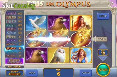 Οθόνη3. Zeus on Olympus (3x3) Κουλοχέρης 
