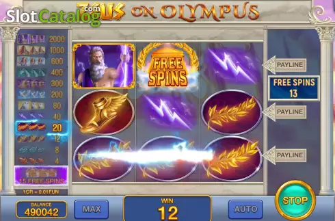 Οθόνη6. Zeus on Olympus (3x3) Κουλοχέρης 