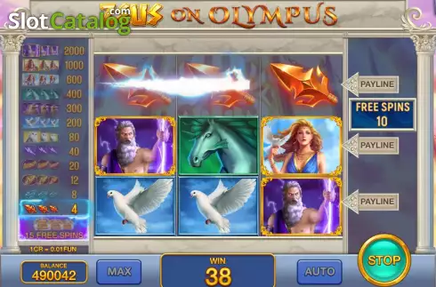Οθόνη7. Zeus on Olympus (3x3) Κουλοχέρης 