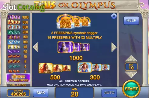 Οθόνη9. Zeus on Olympus (3x3) Κουλοχέρης 