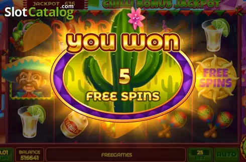 Οθόνη5. Chilli Bonus Jackpot Κουλοχέρης