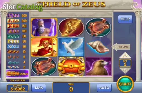 Οθόνη2. Shield of Zeus (Pull Tabs) Κουλοχέρης 