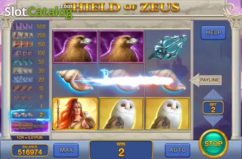 Οθόνη3. Shield of Zeus (Pull Tabs) Κουλοχέρης 