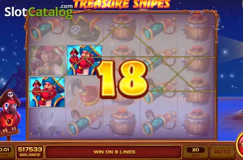 Οθόνη3. Treasure Snipes (ABXplay) Κουλοχέρης