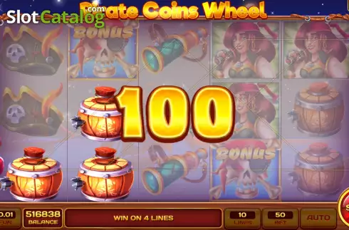 Οθόνη5. Pirate Coins Wheel Κουλοχέρης