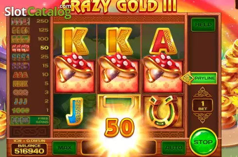 Οθόνη5. Crazy gold III (Reel Respin) Κουλοχέρης