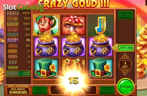 Οθόνη4. Crazy gold III (Reel Respin) Κουλοχέρης