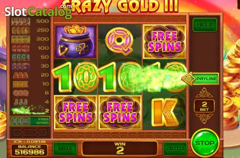 Οθόνη3. Crazy Gold III (Pull Tabs) Κουλοχέρης