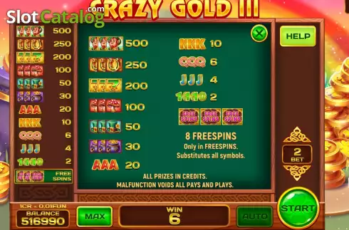 Οθόνη6. Crazy Gold III (Pull Tabs) Κουλοχέρης