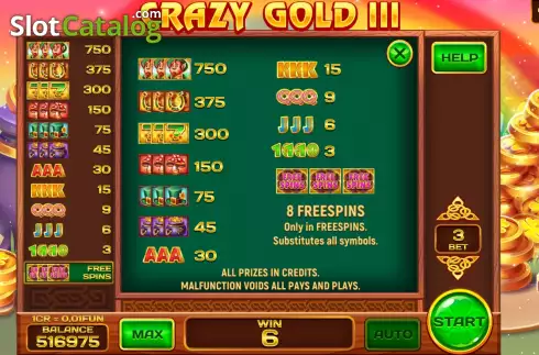 Οθόνη6. Crazy gold III (3x3) Κουλοχέρης