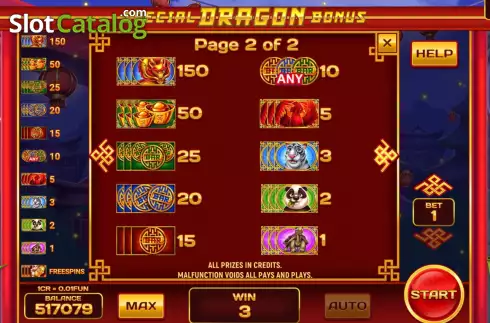 Οθόνη6. Special Dragon Bonus (Pull Tabs) Κουλοχέρης