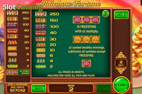 Οθόνη9. Rainbow Fortune (Pull Tabs) Κουλοχέρης