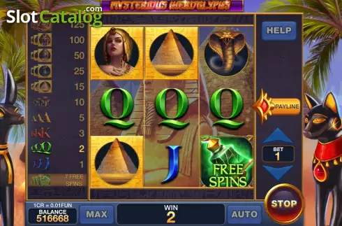 Οθόνη4. Mysterious Hieroglyphs (Reel Respin) Κουλοχέρης