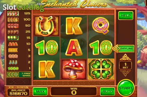 Οθόνη3. Enchanted Clovers (3x3) Κουλοχέρης 