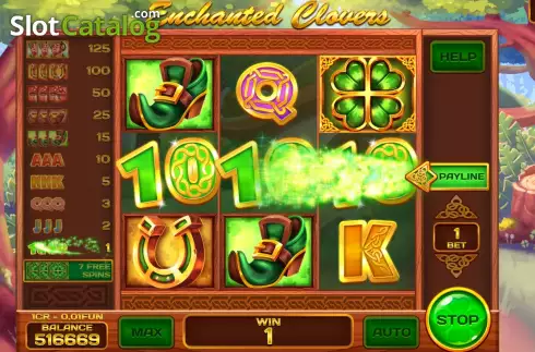 Οθόνη4. Enchanted Clovers (3x3) Κουλοχέρης 