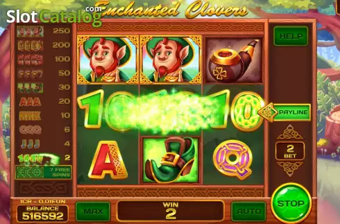 Οθόνη3. Enchanted Clovers (Pull Tabs) Κουλοχέρης