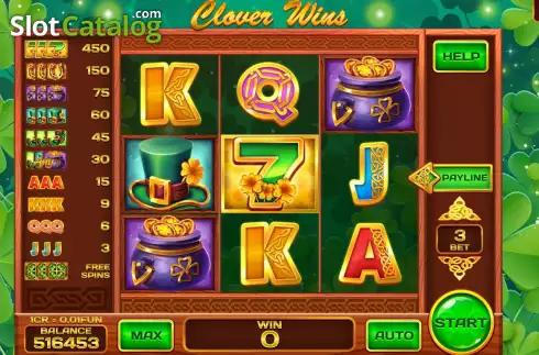 Οθόνη2. Clover Wins (Reel Respin) Κουλοχέρης