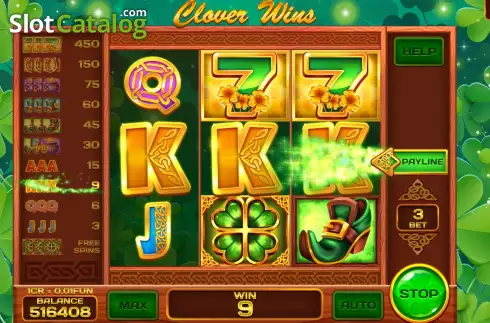 Οθόνη3. Clover Wins (Reel Respin) Κουλοχέρης