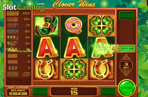 Οθόνη4. Clover Wins (Reel Respin) Κουλοχέρης