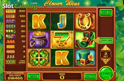 Οθόνη2. Clover Wins (Pull Tabs) Κουλοχέρης
