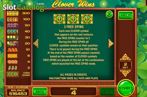 Οθόνη6. Clover Wins (Pull Tabs) Κουλοχέρης