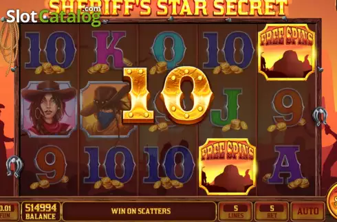 Οθόνη4. Sheriff's Star Secret Κουλοχέρης