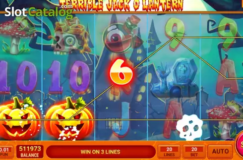 Οθόνη3. Terrible Jack O Lantern Κουλοχέρης