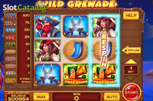 Οθόνη2. Wild Grenade (Reel Respin) Κουλοχέρης