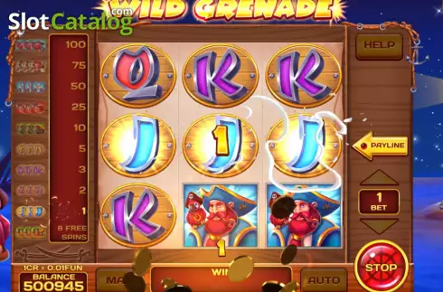 Οθόνη3. Wild Grenade (Reel Respin) Κουλοχέρης