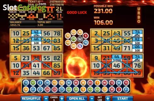 Οθόνη3. Firestorm Bingo Κουλοχέρης