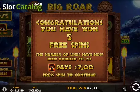 Οθόνη8. Big Roar Κουλοχέρης