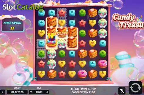 Οθόνη9. Candy Treasures Κουλοχέρης