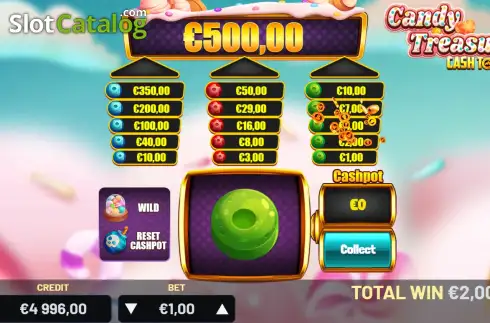 Οθόνη3. Candy Treasures Cash Towers Κουλοχέρης