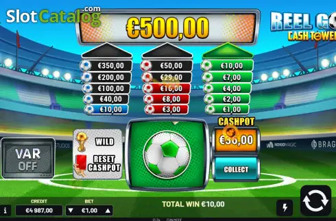 Οθόνη3. Reel Goal Cash Towers Κουλοχέρης