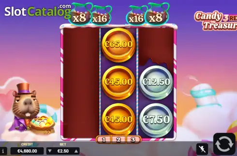 Οθόνη3. Candy Treasures 3 Reels Κουλοχέρης