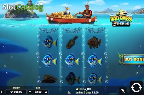 Οθόνη3. Bad Bass 3 Reels Κουλοχέρης