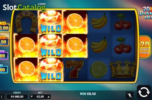 Οθόνη3. 20 Hot Diamond Desire Κουλοχέρης 