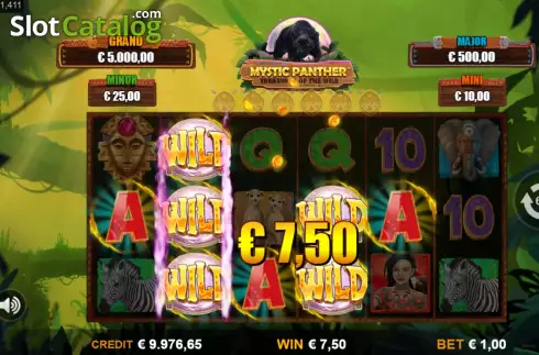 Οθόνη5. Mystic Panther Treasures of the Wild Κουλοχέρης